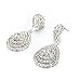 Long Way Bridal Wedding Jewelry Beautiful Dazzle Crystal Dangle Fashion 3D Earring Silver Plated…