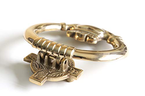 Claddagh Door Knocker 7" x 5 Â½" Large Durable Solid Brass Heavy All Fittings Supplied Designed in Ireland