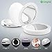 LivingTek Portable Charger Makeup Mirror Powerbank | Featuring a Compact Makeup Mirror with LED Lights and Functional High-Speed 3000mAh Charger | Magnified Reflections for Precise Makeup Application
