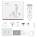 Lady Electric Shaver Bikini Trimmer, Spaire 4 in 1 Electric Shaver for Women Rechargeable Hair Removal Facial Cleansing Brush Cordless Wet/Dry for Leg, Underarm, Bikini Line