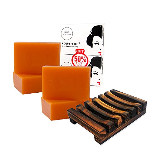 Kojic Acid Soap. Kojie San Skin Lightening Soap with Amazon s #1 Soap Dish