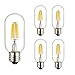 Bogao E26 6W Dimmable Edison Style Antique LED Filament Tubular Light Bulb, 4000K Neutral White 600LM, E26 Medium Base Lamp, T14(T45) Tubular Shape, 65W Incandescent Equivalent ( 4 Pack 4000K )