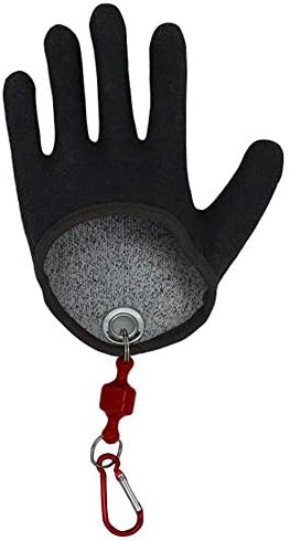 Terzsl Fishing Glove 1Pc Left/Right Hand Anti-Puncture Anti-Cut Protection Fishing Catch Fish Glove Black XL Left