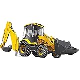 StikArt Yellow Backhoe Loader Construction Truck Wall Decal, 13-inches W x 11-inches H