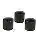 an-do-er Guitar Knobs 3PCS Metal Dome Knurled Barrel for Electric Guitar Parts Black