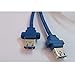 JIUWU USB 3.0 19-Pin to Dual Port A Female Cable 75cm Blue for Front Panel