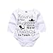 Mikrdoo Newborn Baby Boy Clothes Set Long Sleeve Romper Tops + Pants Leggings + Hat 3Pcs Cowboy Outfits (0-6 Months, Brown)