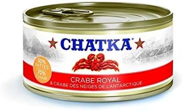 Chatka - Crabe Royale & Crabe Des Neiges De L'Antarticle 30% Pattes 70% Chair - 110G - Lot De 2 - Prix Du Lot - Livraison Rapide En France Métropolitaine