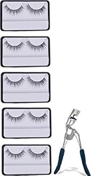 Spanking false eyelashes 5 pcs and 1 pcs eyelash Curler (Eye combo)