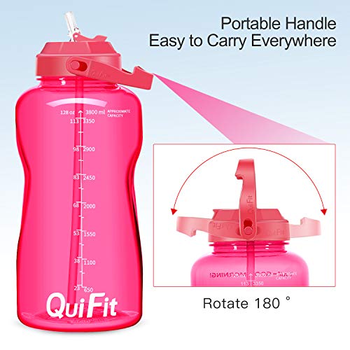 BuildLife Gallon Water Bottle Dishwasher Safe Wide Mouth Leakproof