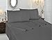 Utopia Bedding 4 Piece Bed Sheet Set - Microfiber Shrinkage and Fade Resistant Sheet Set, 1 Flat Sheet, 1 Fitted Sheet, 2 Pillowcases (Queen, Grey)
