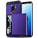Galaxy S9 Plus Case, Anuck Shockproof Galaxy S9 Plus Wallet Case Card Pocket Anti-Scratch Hard Shell Soft Rubber Bumper Protective Cover with Card Holder Slot for Samsung Galaxy S9 Plus - Purple