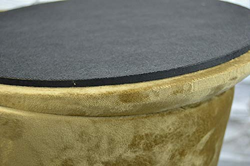 Livitat® Hocker Polsterhocker Samthocker H44 cm Pouf mit Staufach