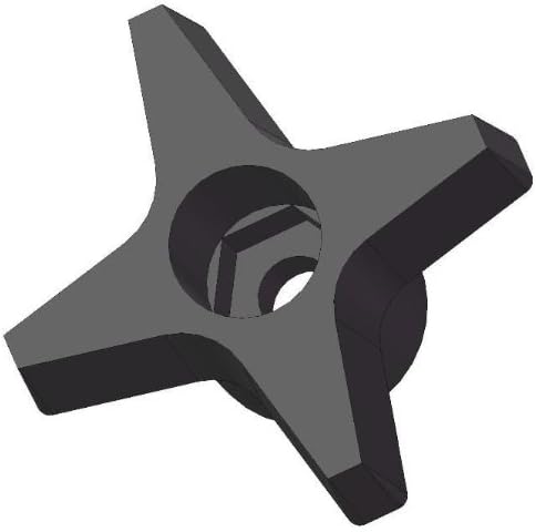 Innovative Components ANH10HEX4P4- 1.75" Snap Lock 4 Prong Knob hex hole to accept #10 nuts and bolts black pp (Pack of 10)