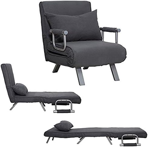 Amazon Com Convertible Chair Bed Single Sleeper W Armrest