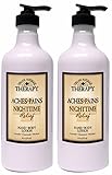 Village Naturals Therapy Aches and Pains Nighttime Relief Hand and Body Lotion 16 Oz. 2 Pack