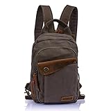 CLELO Mini Backpack Purse,Canvas Sling Rucksack Small Backpack