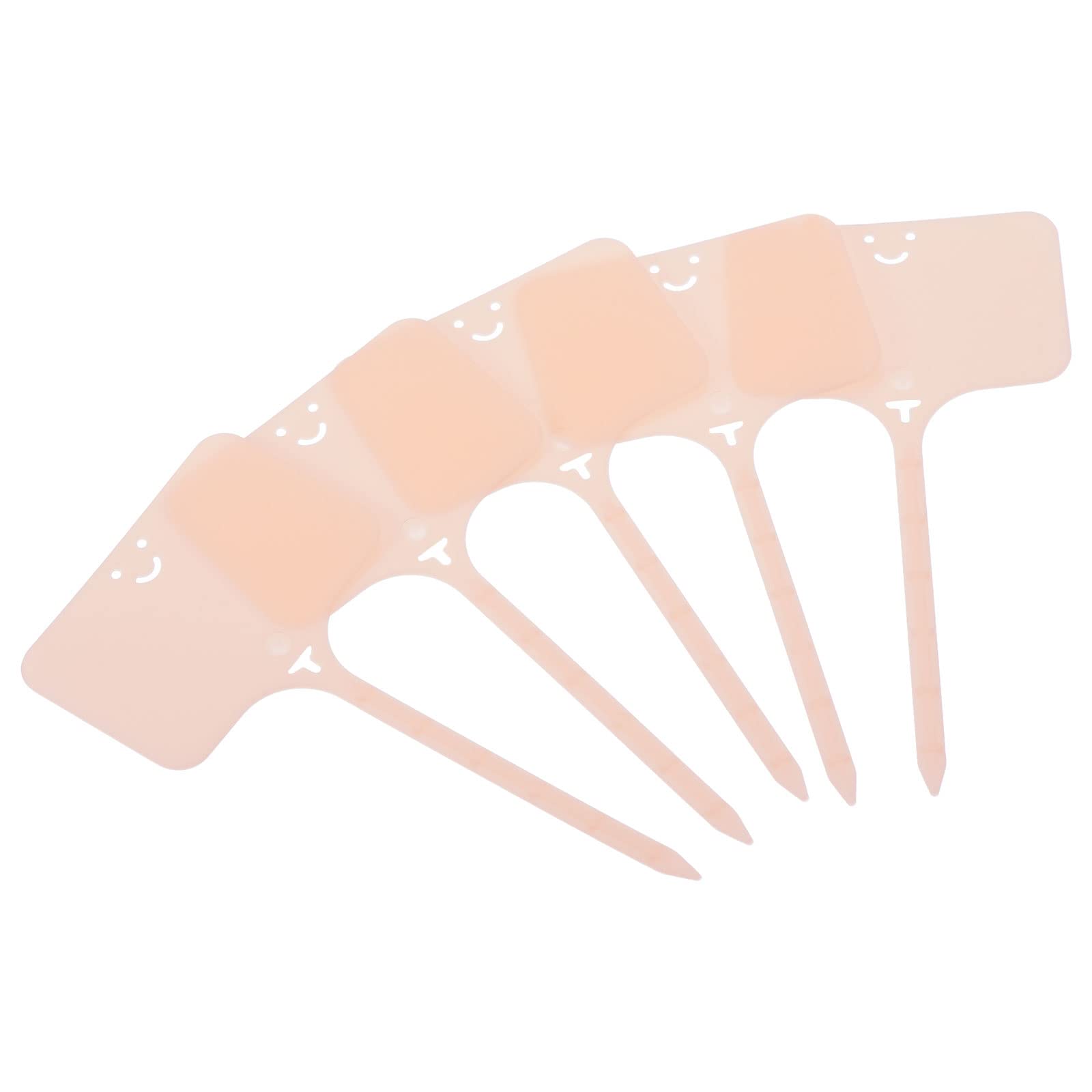 PATIKIL Plant Labels, 100Pcs PP Hanging Stick Type Marker Tags for Outdoor Indoor Garden, Light Pink