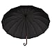Atree 55 Inch Classic Auto Open J Handle Golf Umbrella Parasol Stick Umbrella with 16 Ribs, Durable and Strong Enough (Black)