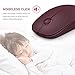 Jelly Comb 2.4G Slim Wireless Mouse with Nano Receiver, Less Noise, Portable Mobile Optical Mice for Notebook, PC, Laptop, Computer MS001 (Wine Red)
