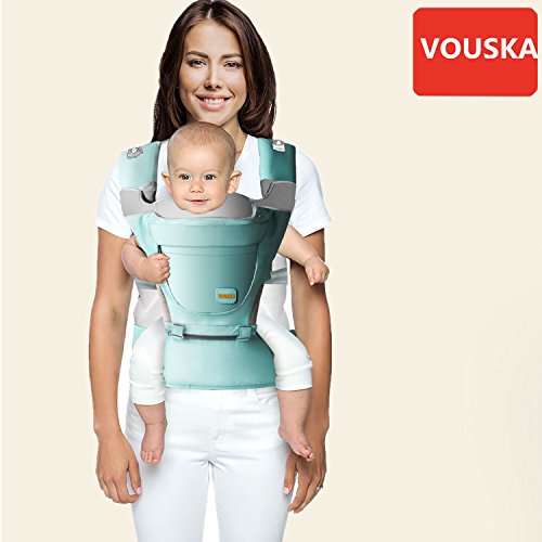 Baby Carrier,Baby Carriers Front and Back -The COMPLETE All Seasons 360 Ergonomic Baby & Child Carrier with Baby Hip Seat,8 in 1,Newborn to Toddler,2017 New Style By VOUSKA - Thumbnail 6