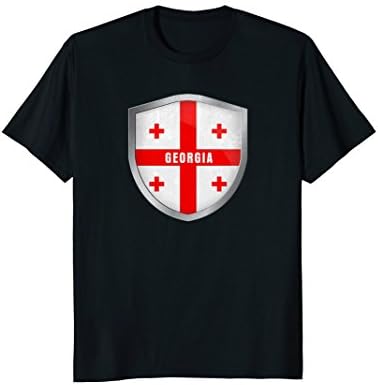 Georgia Flag Badge Soccer Fans Jersey Distressed T-Shirt