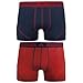 adidas Men's Athletic Stretch Trunk Underwear (2-Pack), Urban Sky Grey/Vivid Red