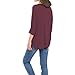 Lacle Women's Loose Fit Swing Tops Flattering Flowy Casual Summer T Shirt( Burgundy Large)