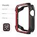 Alritz Compatible Apple Watch Case Series 4 44mm, Shock Resistant Bumper Cover Rugged Protective Case Apple Watch Series 4 (Black Red)