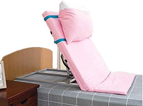Bed Backrest, Adjustable Sit-up Back Rest Stand Assist Aid for Elderly - Lifting Cushion by Bed Boost - Portable Alternative to Lift Bed – Handicap Mobility Help,Pink