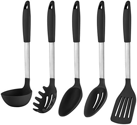 cooking Utensils Set By Kitchenbest – Made Of Stainless Steel &amp; FDA Food Grade Silicone – BPA Free - Extremely Heat Resistant – Dishwasher Safe – Stylish Cooking Tools – Available In Different Colors