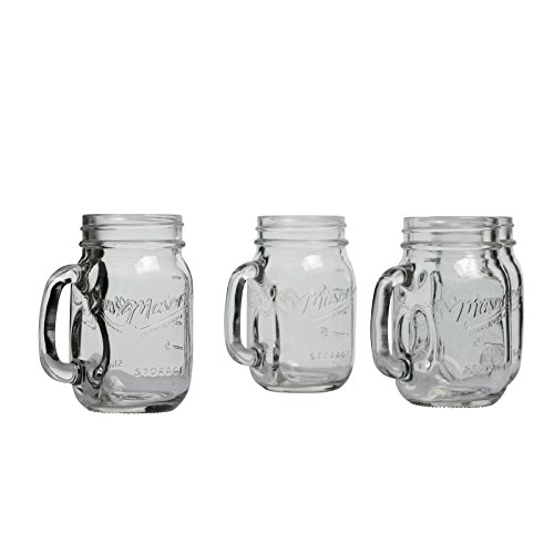 Mason Craft & More Drinkware Collection- Durable Glass Leak Proof Beverage Glassware, 5 Piece 0.5 Gallon Pitcher and Mug Set - Thumbnail 2