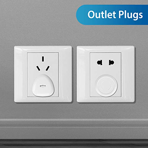 Baby Proofing Set, 23 PCS Upgrated Design Child Proof Cabinet Locks - 6 Double Protected Sliding Cabinet Locks, 10 Outlet Covers + 1 Key, 6 Child Proof Cabinet Locks - No Tools or Drilling Needed - Thumbnail 7