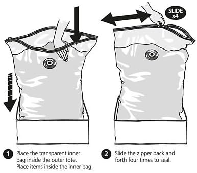 Lakeland Vacuum Clothes & Duvet Storage Tote Bag 38L Standard - Store Single Duvet & 2 Pillows, White - Image 5