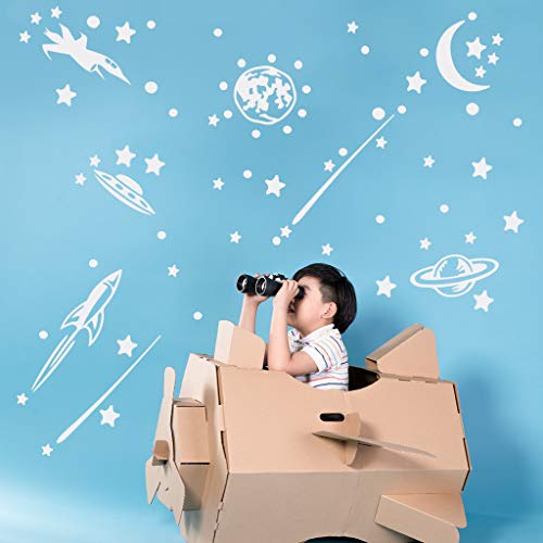 Bravetoshop Glow in The Dark Star Wall Stickers Round Stars Moon Dot Luminous Kid Bedroom Decor for Home Art Mural Wallpaper