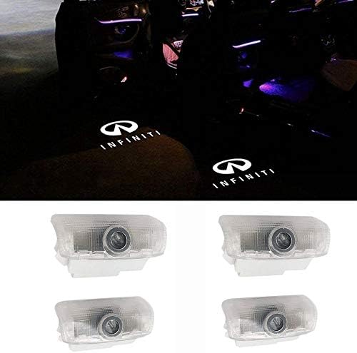 biukpci Car Door LED Light Logo Projector Ghost Shadow Welcome Lamp for Infiniti EX FX G M Series Q50 Q70 QX70 QX50(4 Pack)