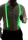 Neon Nightlife Men's Light Up LED Suspenders, One Size