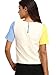 ROMWE Womens Color Block Short Sleeve Back Zipper T-shirt Top Blouse Muliticolored XS