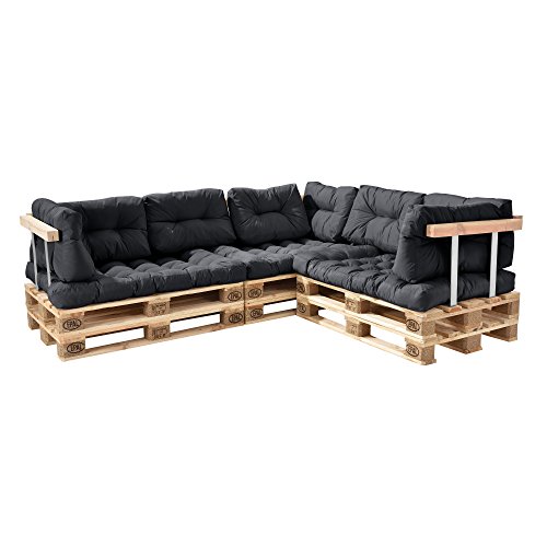[en.casa] Euro pallet Furniture Sofa (with armrest), 6 pallets
