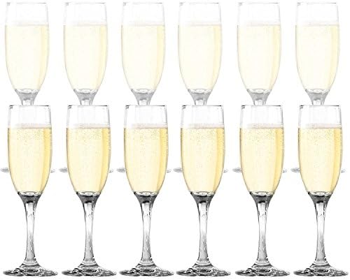 Dailyware Toasting Flutes (Set of 12), Elegant Style Glasses, Perfect for Special Occassions (5)