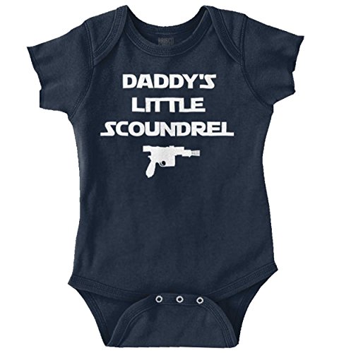 Daddy Little Scoundrel Cute Gun Laser Star Wars Gym Romper Bodysuit