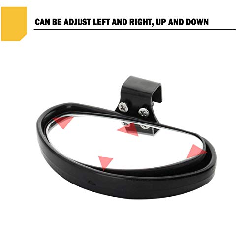 ZYHW Auto Black Plastic Housing Auxiliary Blind Spot Mirror Universal Car Blind Spot Wide Angle Rear Side View Mirror for Vehicle SUV Truck Motorcycle - Thumbnail 3