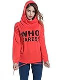 Zeagoo Women Casual Drop-Shoulder Sleeve Letter Print Pullover Hoodie Sweatshirt