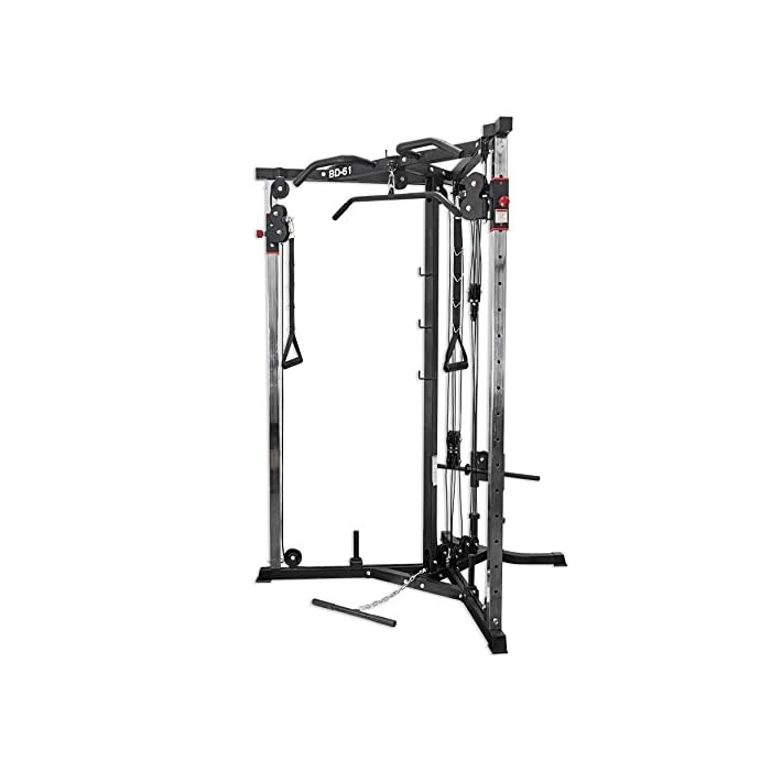 Valor Fitness BD61 Cable Crossover Machine w/LAT Pull Down Bar, Cable