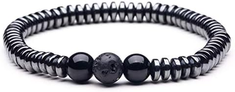 PMUEX Bracelet Natural Stone Beads Lava Stone Tiger Eye Golden & Silver Hematite Wrap Men'S Bracelets Bangles Charms Fashion Couple Bracelets