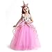 TTYAOVO Girls Unicorn Party Princess Long Dress Size (130) 5-6 Years Pink