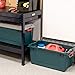 IRIS USA Plastic Storage Boxes, Heavy-Duty Utility Storage Totes with Durable Lid and Secure Latching Buckles, Garage and Outdoor, Green/Gray, 4 Pack
