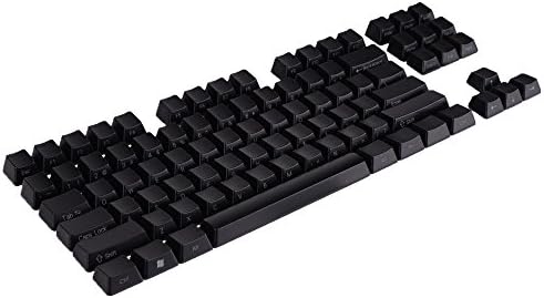 Keycaps Backlit 87 Key Set Front Side Print Doubleshot Translucent Black ABS Cherry MX Key Caps with Keycaps puller for Tenkeyless 87 MX Switches Mechanical Gaming Keyboard (87 Keyset)