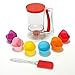 ARUBA PRODUCTS ONLINE Cupcake pancake batter plastic dispenser for Cupcake, Waffles, Muffin Mix, Crepes, Cake and baking Pastries. plus Spatula, 12 pcs Cupcake Mold and Ebook