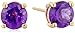 18k Yellow Gold Plated Sterling Silver African Amethyst Journey Pendant Necklace and Stud Earrings Set